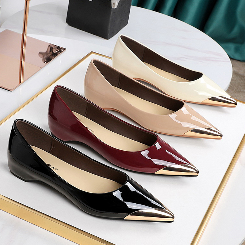 Men Shoes On - BIGTREE Schoenen Lage Hakken Damesschoenen Lakleer