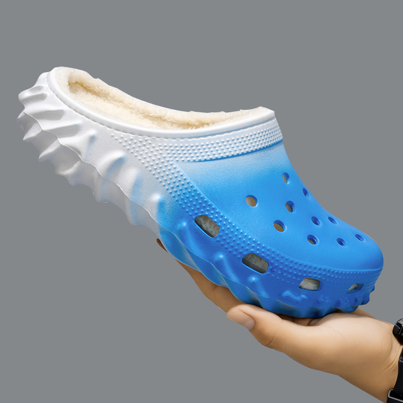 Men Shoes Online - Comfort Winter Bontgevoerde Klompen Kleurverloop Ontwerp