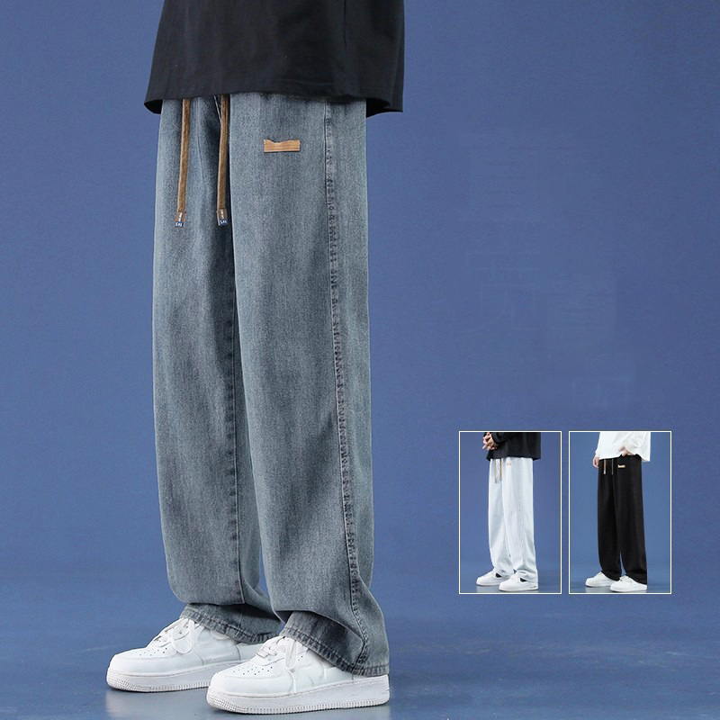 Men'S Shoes With Jeans - Zomer Dunne Heren Baggy Jeans Lyocell