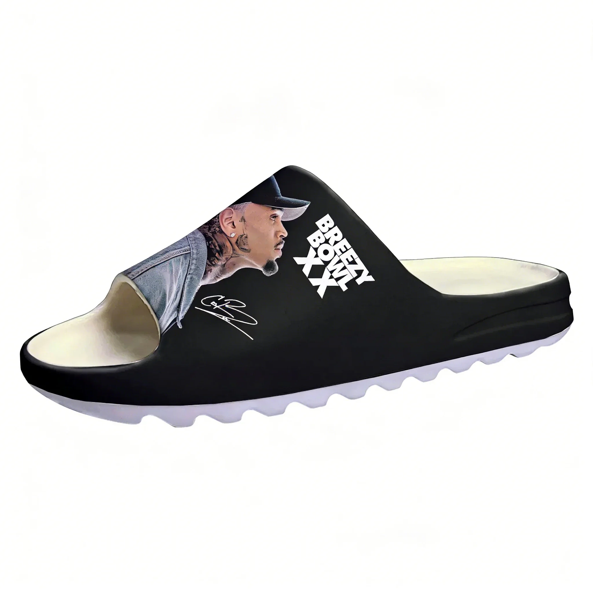 Men Shoes On - Chris Brown op maat gemaakte slippers