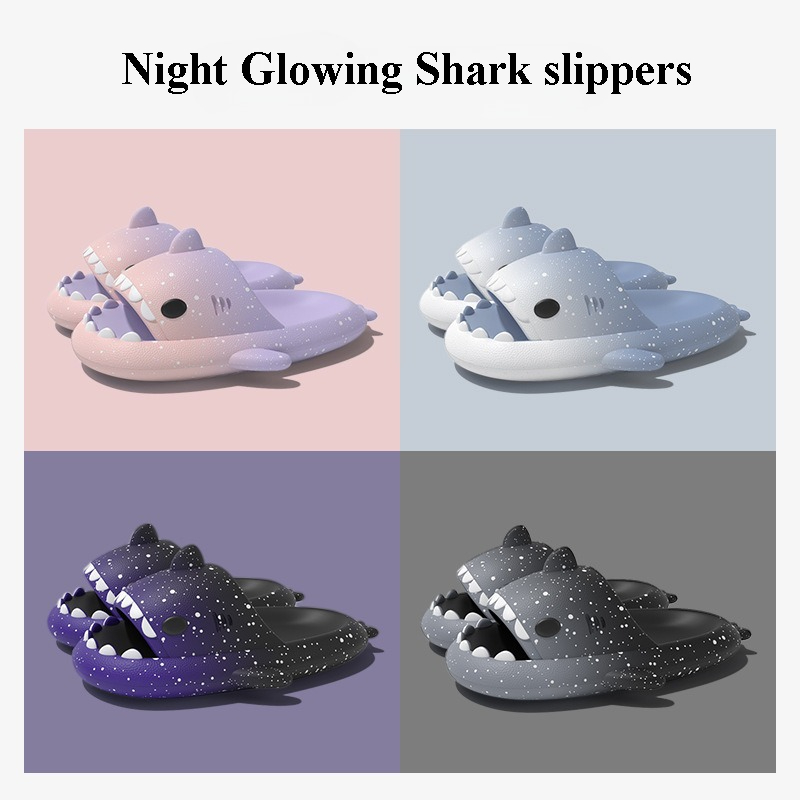 Men Shoes On - Leuke Cartoon Haai Slippers Voor Vrouwen