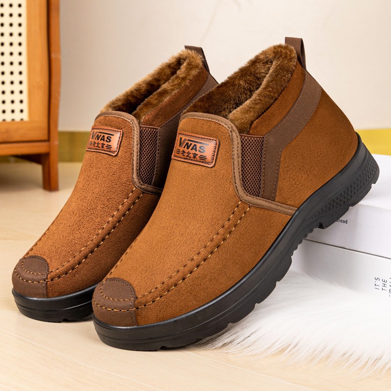 Men Shoes Online - Heren Winter Pluche Gevoerde Instap-High-Top Katoenen