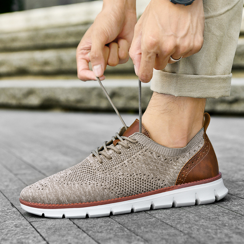 Men Shoes Oxford - Heren vrijetijdsschoenen Klassieke ademende brogue-flats Dempende