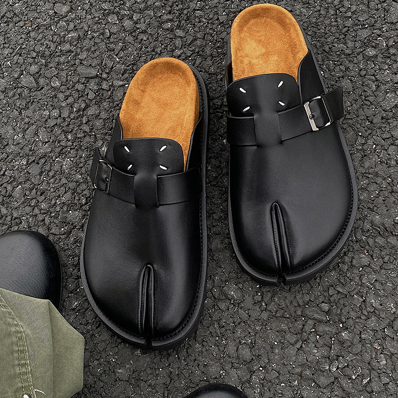 Loafer Slip On Men - Heren Slippers met gespleten teen van
