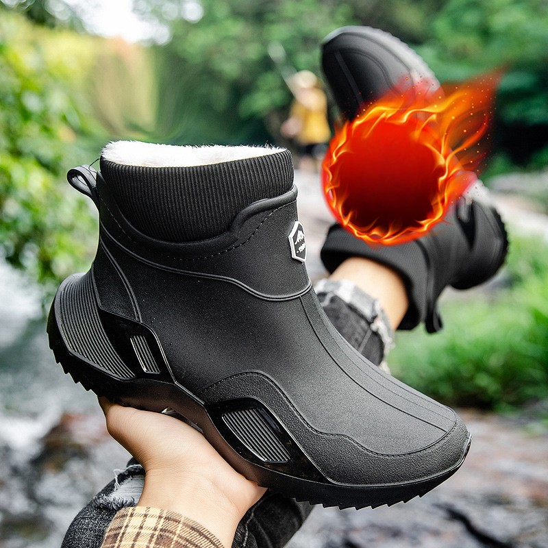 Men Shoes Online - Warme regenlaarzen Heren Winter waterdichte schoenen
