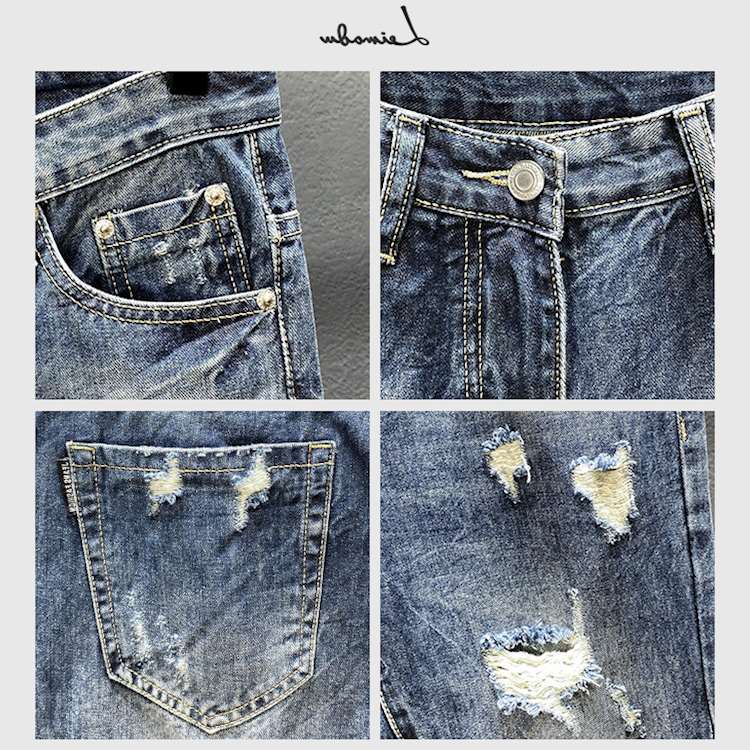 Negen-Punt Jeans Met Gaten Voo - Men'S Shoes With Jeans recensie en prijs