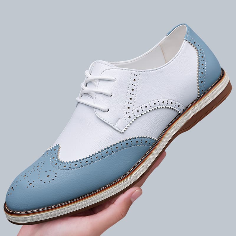 Heren Wit Blauw Tweekleurige B - Men Shoes Oxford recensie en prijs