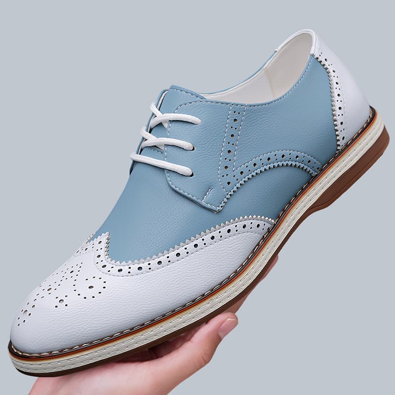 Heren Wit Blauw Tweekleurige B - Men Shoes Oxford recensie en prijs