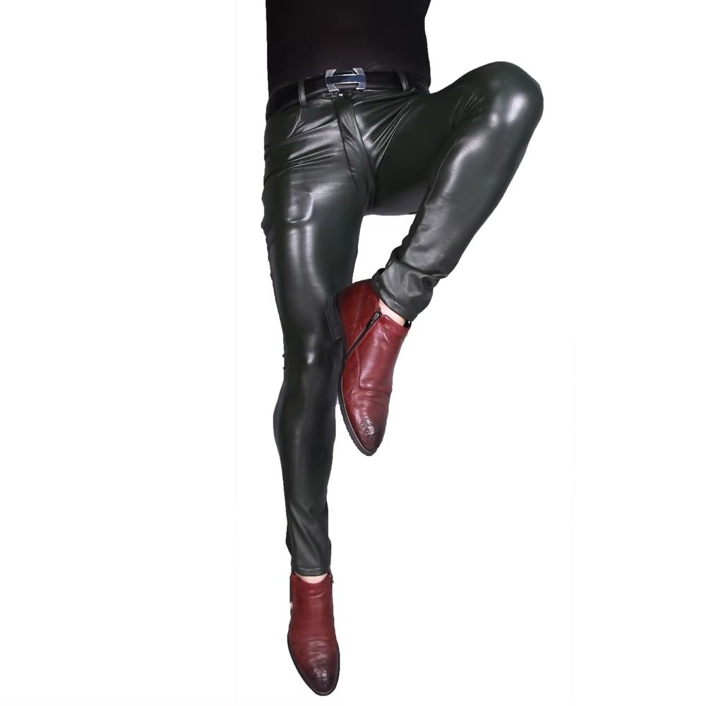 Heren punk PU kunstleer broek  - Men'S Shoes With Jeans recensie en prijs