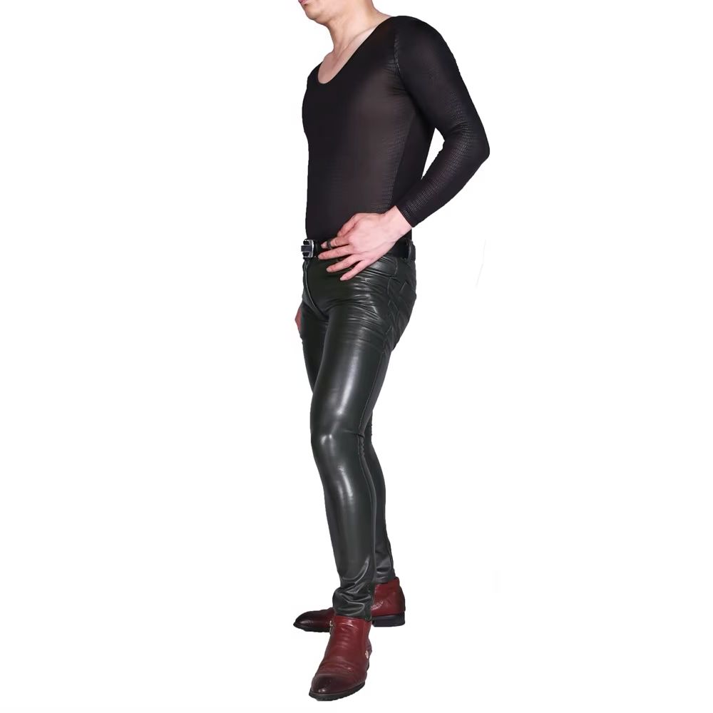 Heren punk PU kunstleer broek  - Men'S Shoes With Jeans recensie en prijs