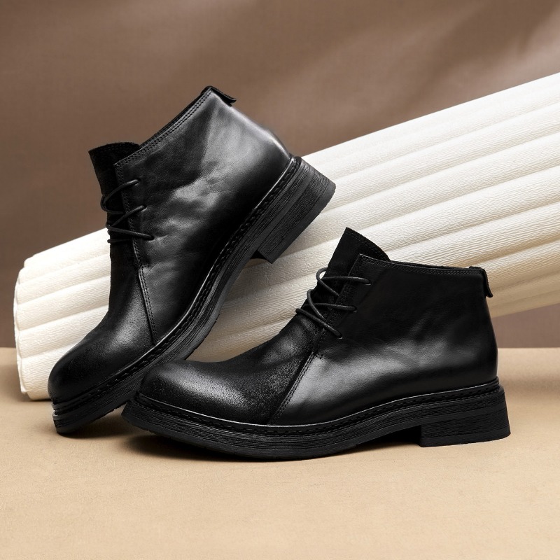 Vintage heren lederen laarzen  - Men Shoes Oxford recensie en prijs