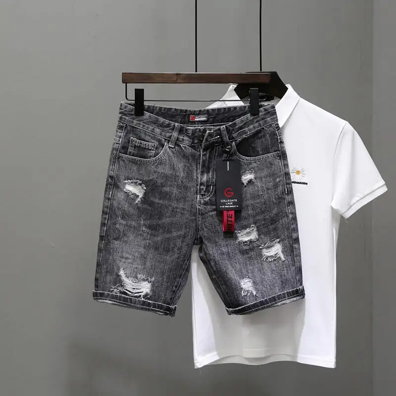Heren Korte Jeans Broek Zwart  - Men'S Shoes With Jeans recensie en prijs